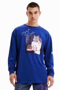 Camisa Polo Desigual Oversize astronaut cat Hombre | DTH056823