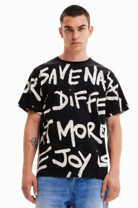 Camisa Polo Desigual Oversize words Hombre | FSL725036