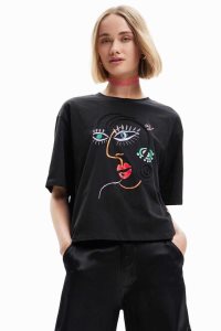 Camiseta Desigual Corta-sleeve face Mujer | XUH802591