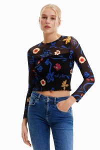 Camiseta Desigual Corta slim floral Mujer | PJB384275