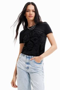 Camiseta Desigual Embossed illustration Mujer | OBN863049