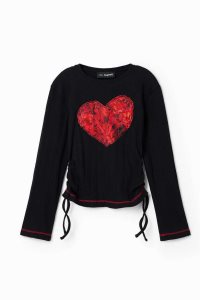 Camiseta Desigual Gathered heart Niña | ZLK823091