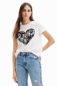 Camiseta Desigual Peace heart Mujer | AYZ542068