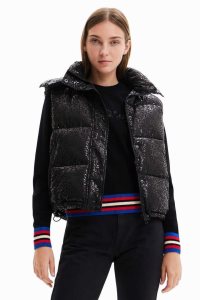 Chaqueta Puffer Desigual Logo quilted gilet Mujer | BTF573146