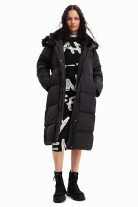 Chaqueta Puffer Desigual Long padded coat with belt Mujer | REO382910