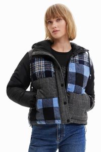 Chaquetas Desigual Corta padded patchwork Mujer | BIE130456