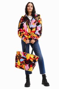 Chaquetas Desigual Digital print fleece Mujer | TJD714592