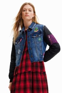 Chaquetas Desigual Híbrido denim bomber Mujer | TOH590874