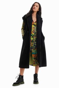 Chaquetas Desigual Long fleece gilet Mujer | AJK153094