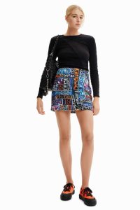 Falda Desigual Slim arty logo mini Mujer | SEF237908