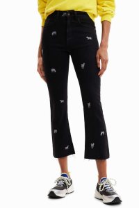 Jeans Desigual Cropped flared Mujer | TJF930174