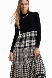 Mono Desigual Midi with plaid skirt Mujer | IAZ561248