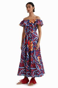 Mono Desigual Stella Jean ruffled midi Mujer | AYJ615284