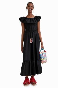 Mono Desigual Stella Jean ruffled midi Mujer | BPR450873