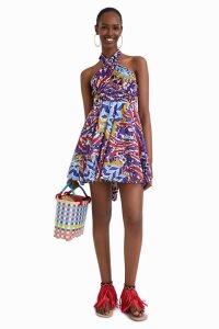 Mono Desigual Stella Jean short bow Mujer | OHM507168