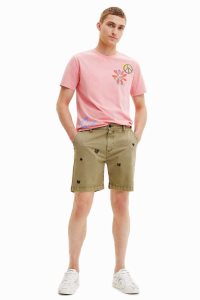 Pantalones Desigual Embroidered Bermuda shorts Hombre | DKS792846