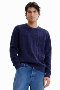 Sudaderas Desigual Jacquard motif pullover Hombre | ZFV745981