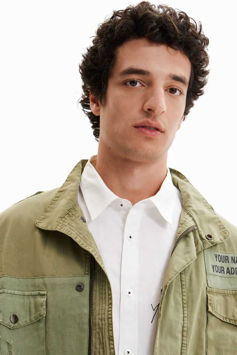 Abrigos Desigual Patchwork parka Hombre | QRP927630