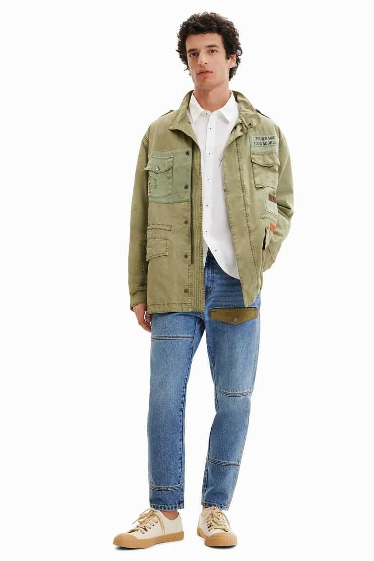 Abrigos Desigual Patchwork parka Hombre | QRP927630