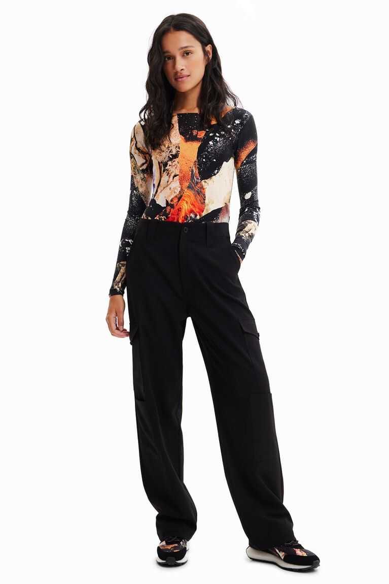 Bodysuit Desigual Digital print slim Mujer | UEY809756