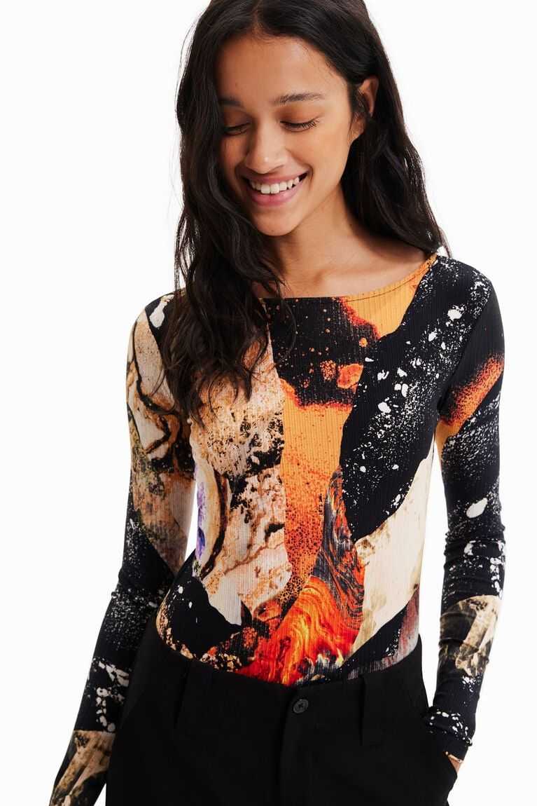 Bodysuit Desigual Digital print slim Mujer | UEY809756