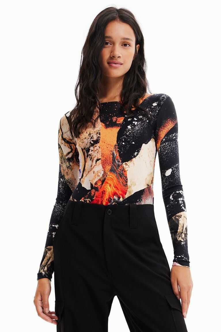 Bodysuit Desigual Digital print slim Mujer | UEY809756