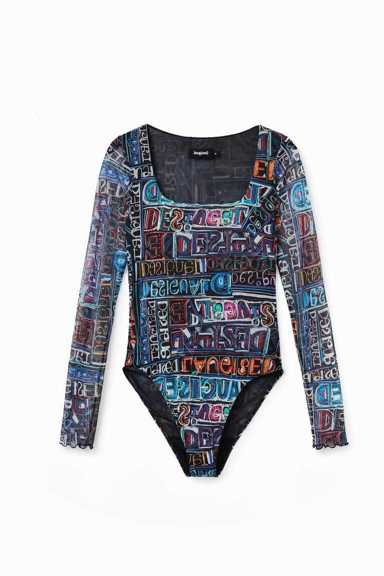 Bodysuit Desigual Tulle arty logo Mujer | NPE207658