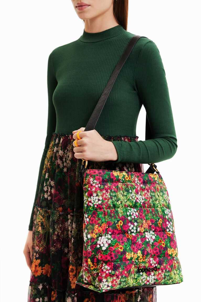 Bolsa De Hombro Desigual Large floral Mujer | EHN415968