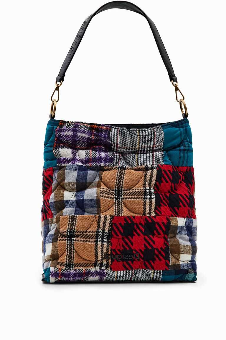 Bolsa De Hombro Desigual Large tartan Mujer | IRL921087