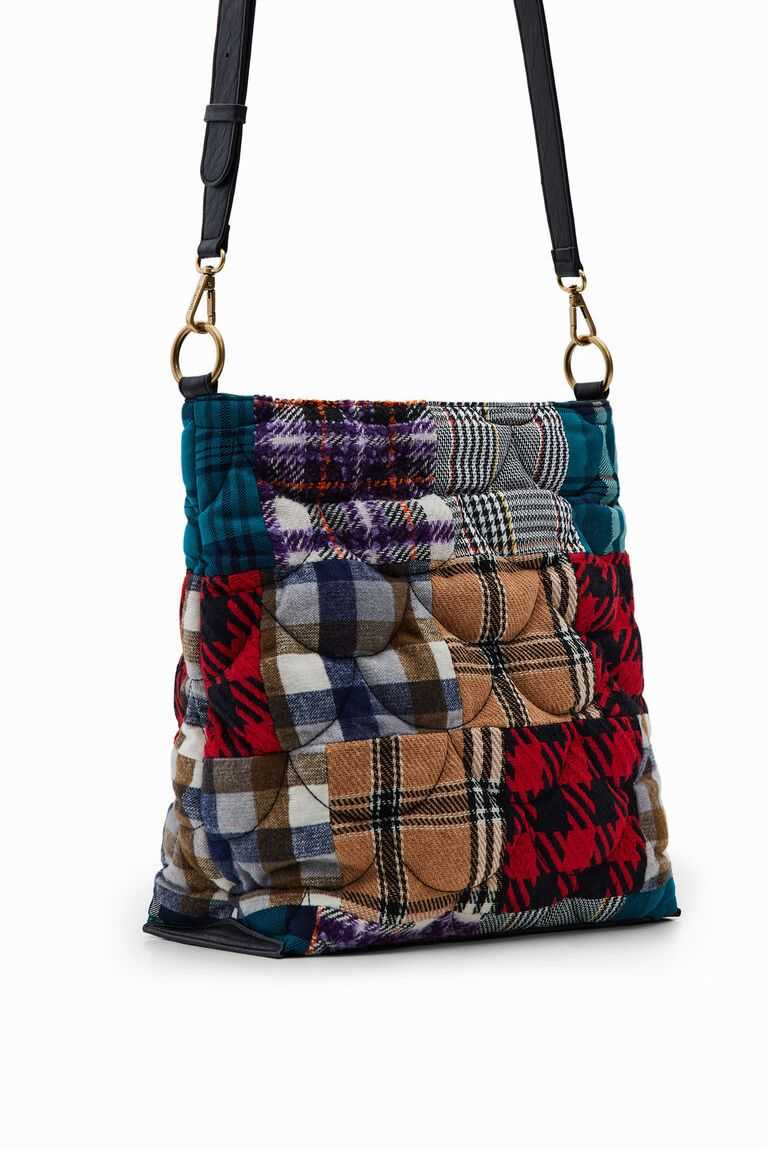 Bolsa De Hombro Desigual Large tartan Mujer | IRL921087