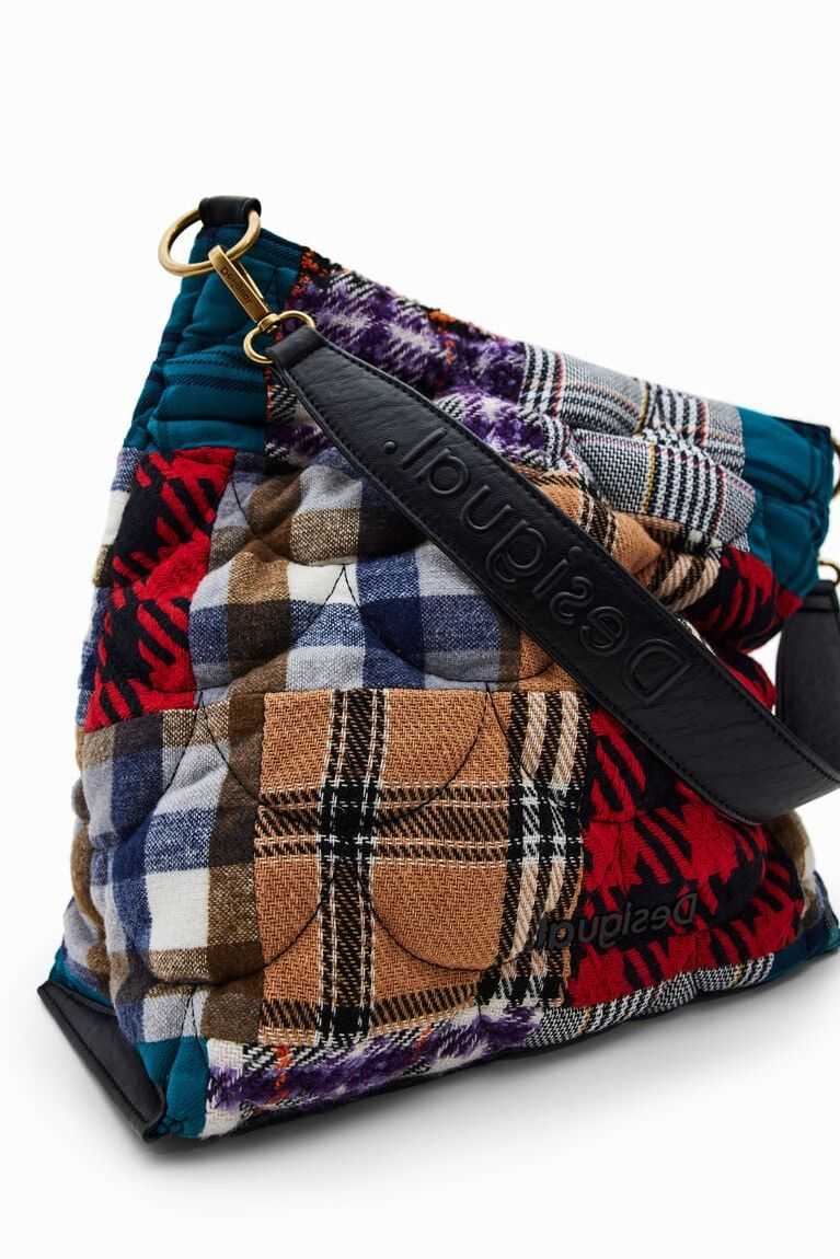 Bolsa De Hombro Desigual Large tartan Mujer | IRL921087