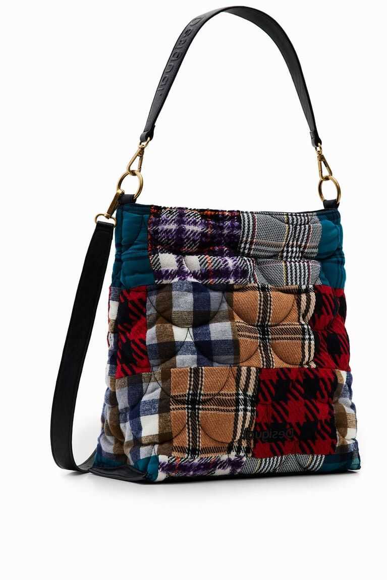 Bolsa De Hombro Desigual Large tartan Mujer | IRL921087