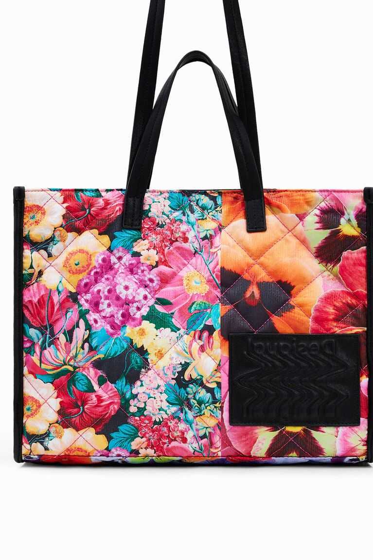 Bolsas Desigual Extra large floral patchwork shopper Mujer | JTE013268