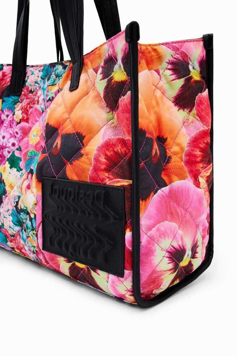 Bolsas Desigual Extra large floral patchwork shopper Mujer | JTE013268