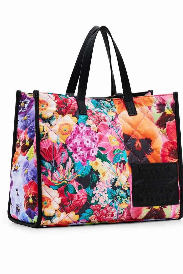 Bolsas Desigual Extra large floral patchwork shopper Mujer | JTE013268