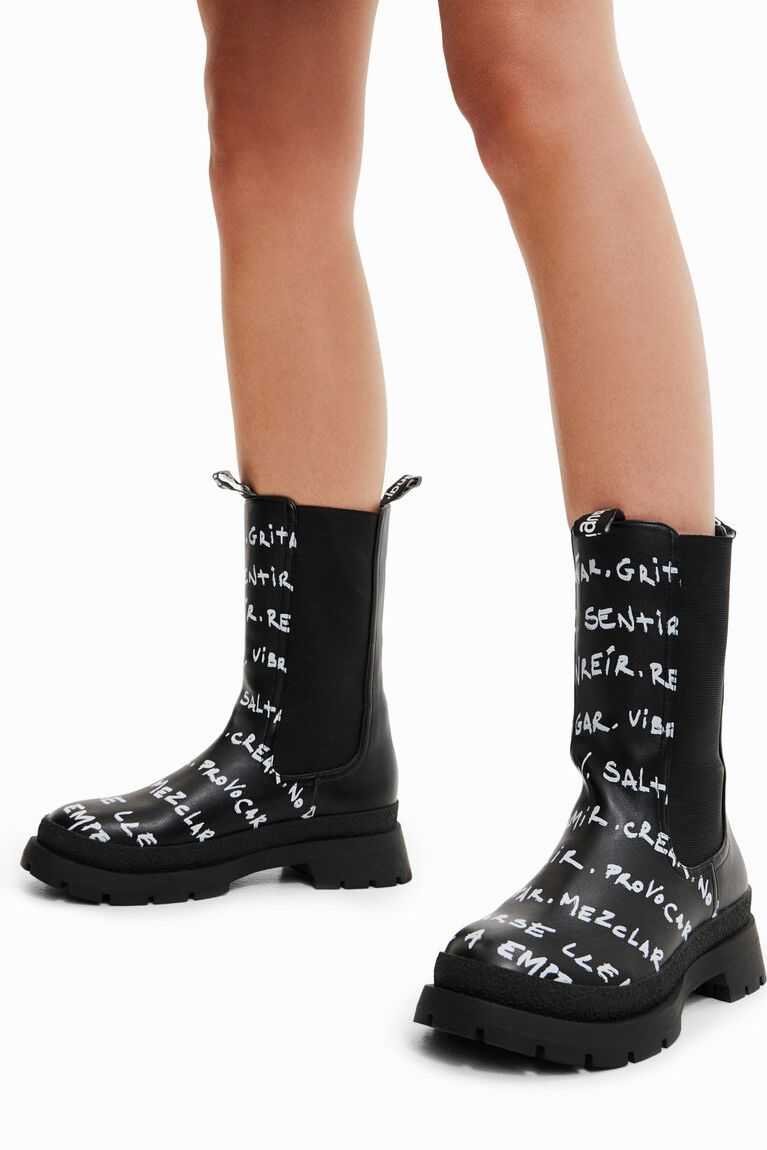 Botas Desigual High Chelsea with messages Mujer | POA439862