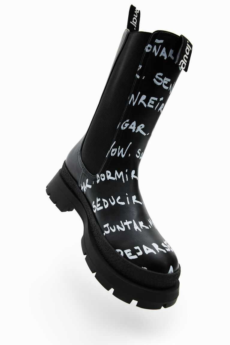 Botas Desigual High Chelsea with messages Mujer | POA439862