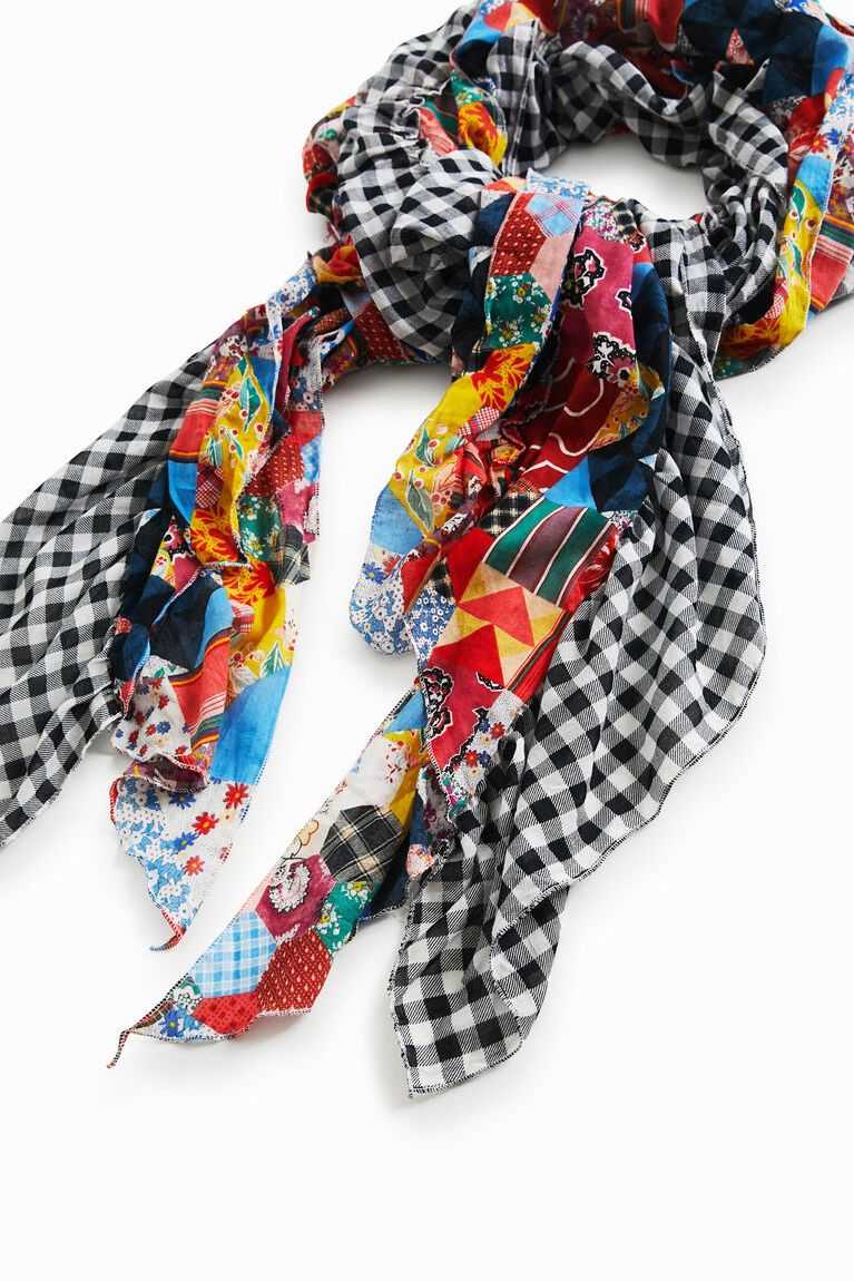 Bufandas Desigual Johnson Hartig patchwork ruffle pareo Mujer | NYC091453