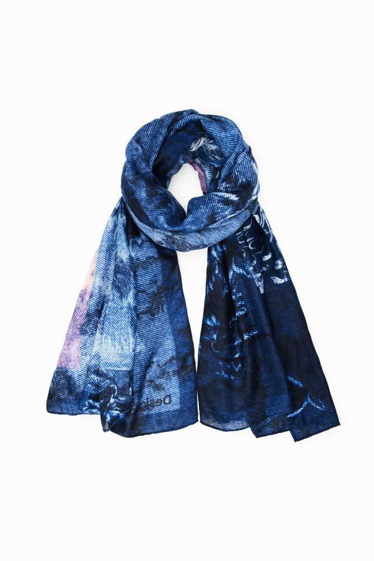 Bufandas Desigual Rectangular leaf foulard Mujer | LOQ157963