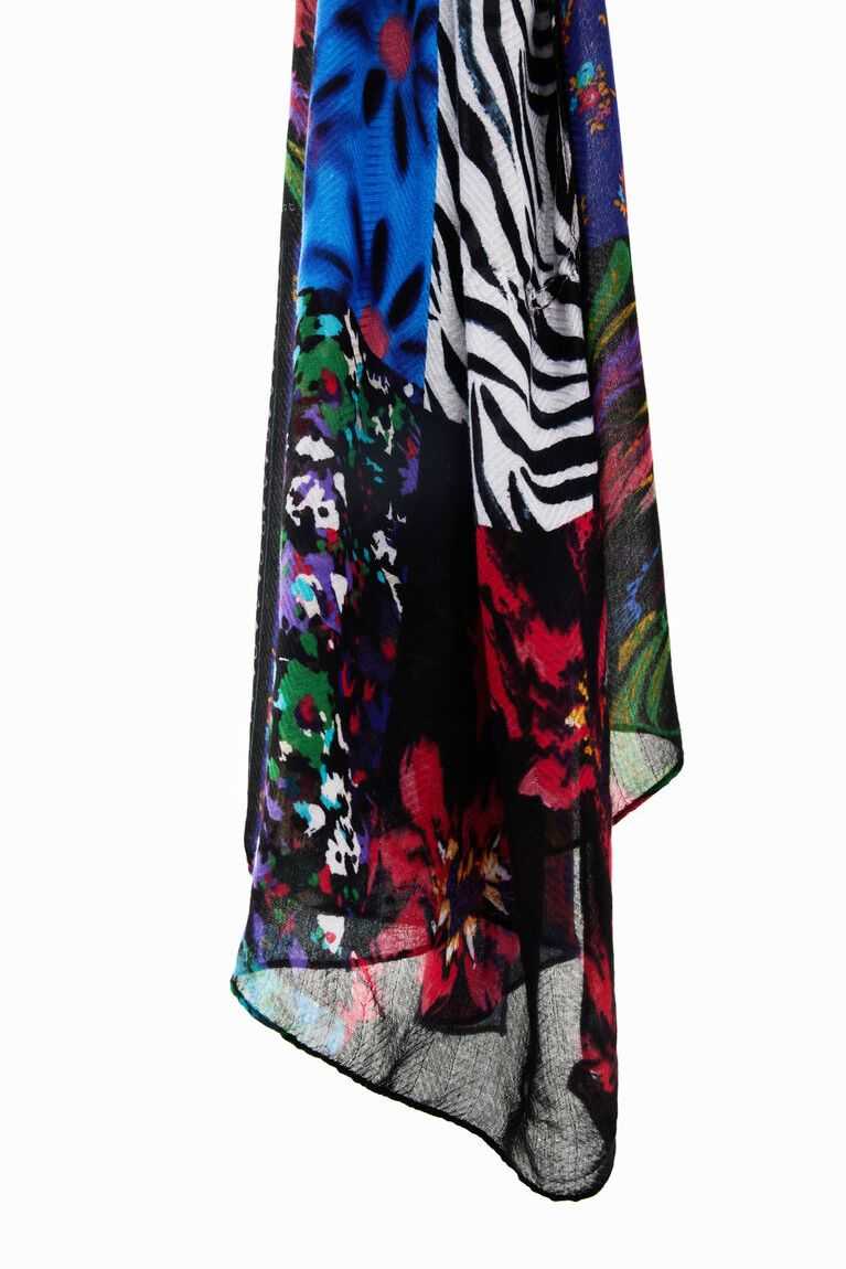 Bufandas Desigual Rectangular patch foulard Mujer | ERM081267