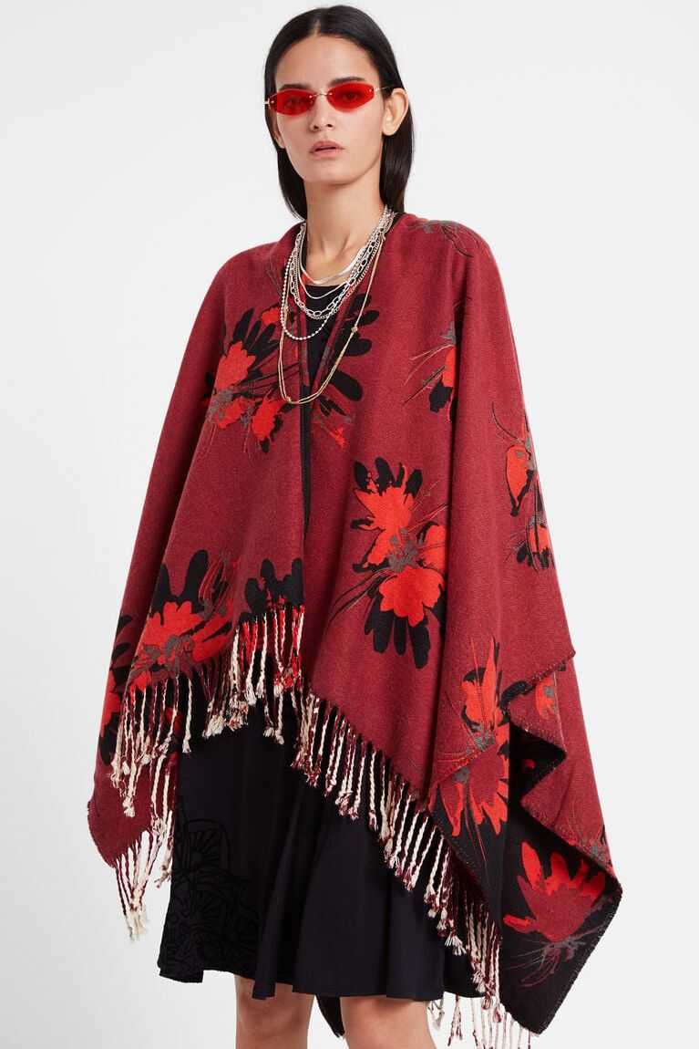 Bufandas Desigual Reversible floral poncho Mujer | JDN784253