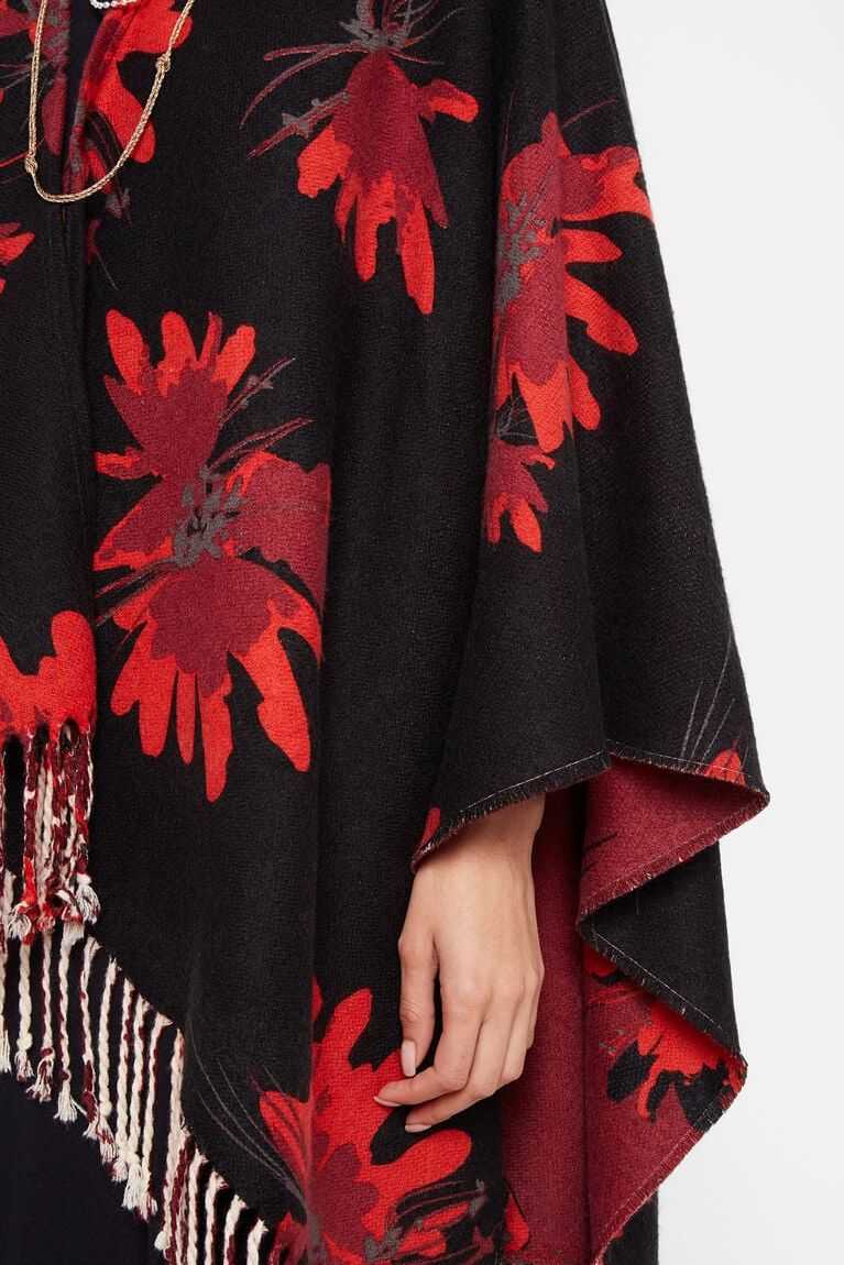 Bufandas Desigual Reversible floral poncho Mujer | JDN784253