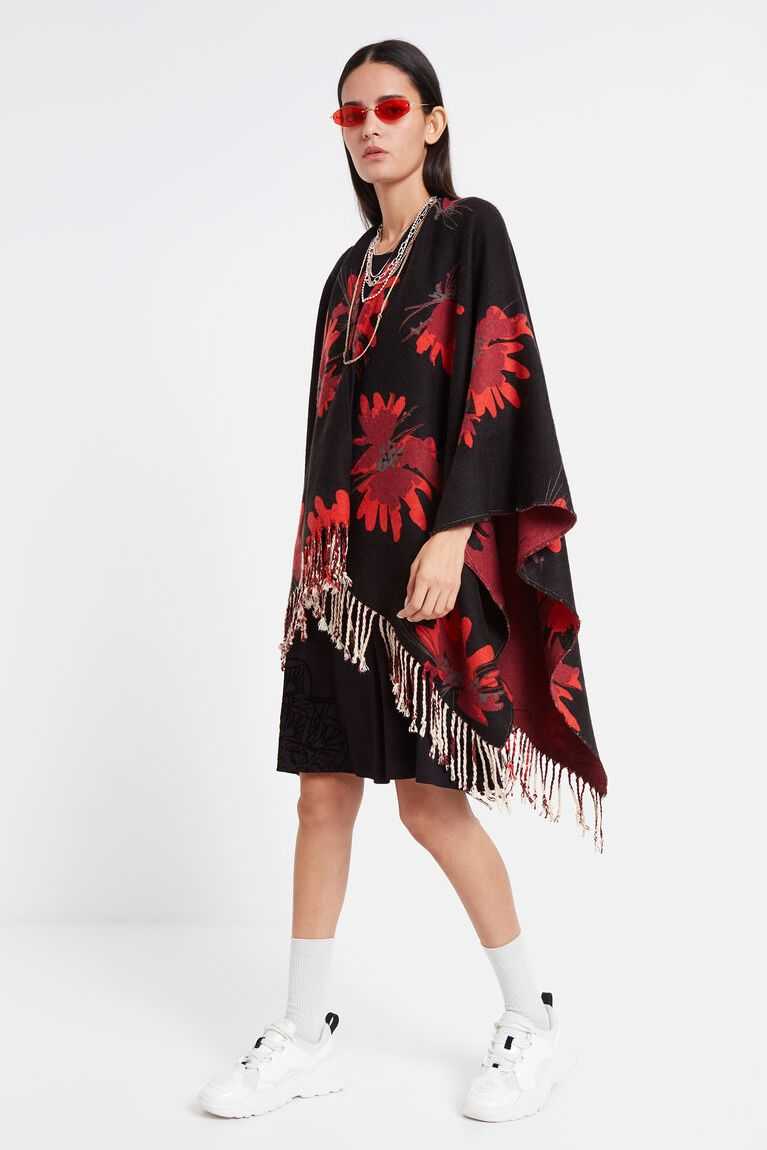 Bufandas Desigual Reversible floral poncho Mujer | JDN784253