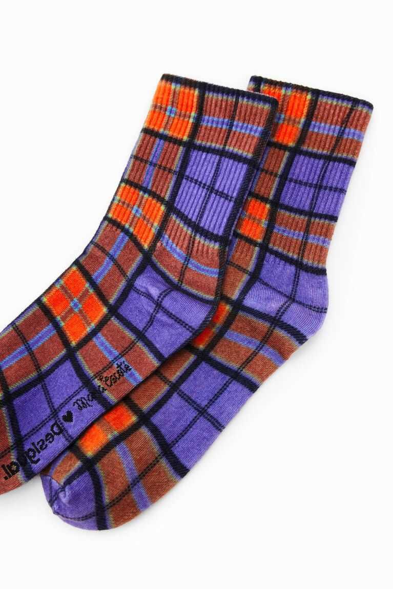 Calcetines Desigual Maria Escote tartan Mujer | XES307694