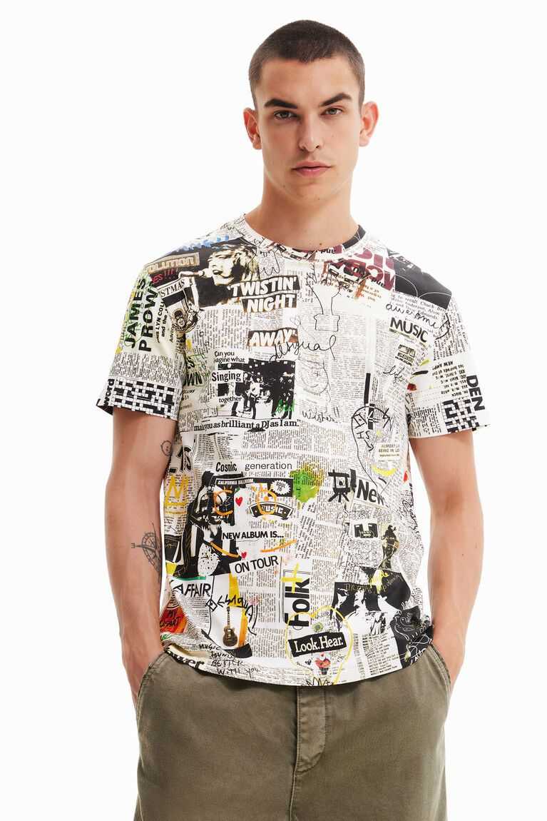 Camisa Polo Desigual Newspaper Hombre | JHK241386