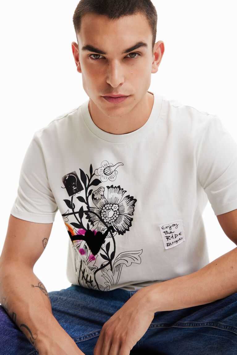 Camisa Polo Desigual Skull and flowers Hombre | BED671594