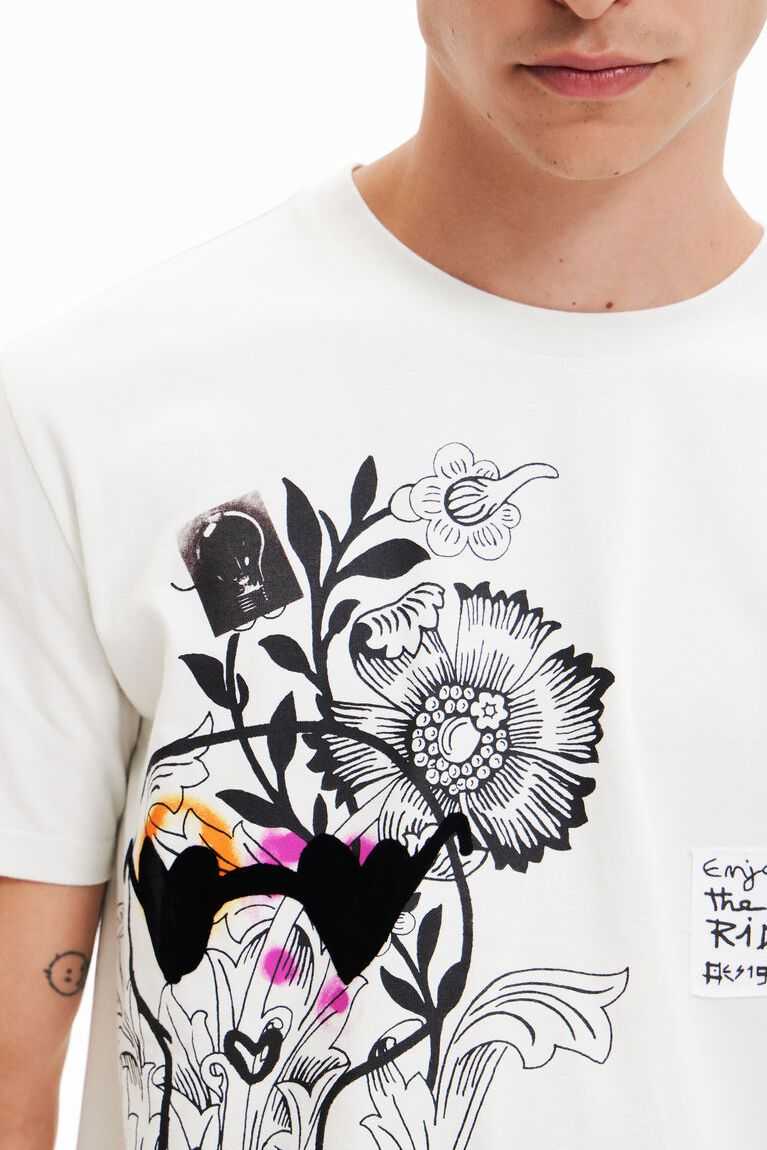 Camisa Polo Desigual Skull and flowers Hombre | BED671594