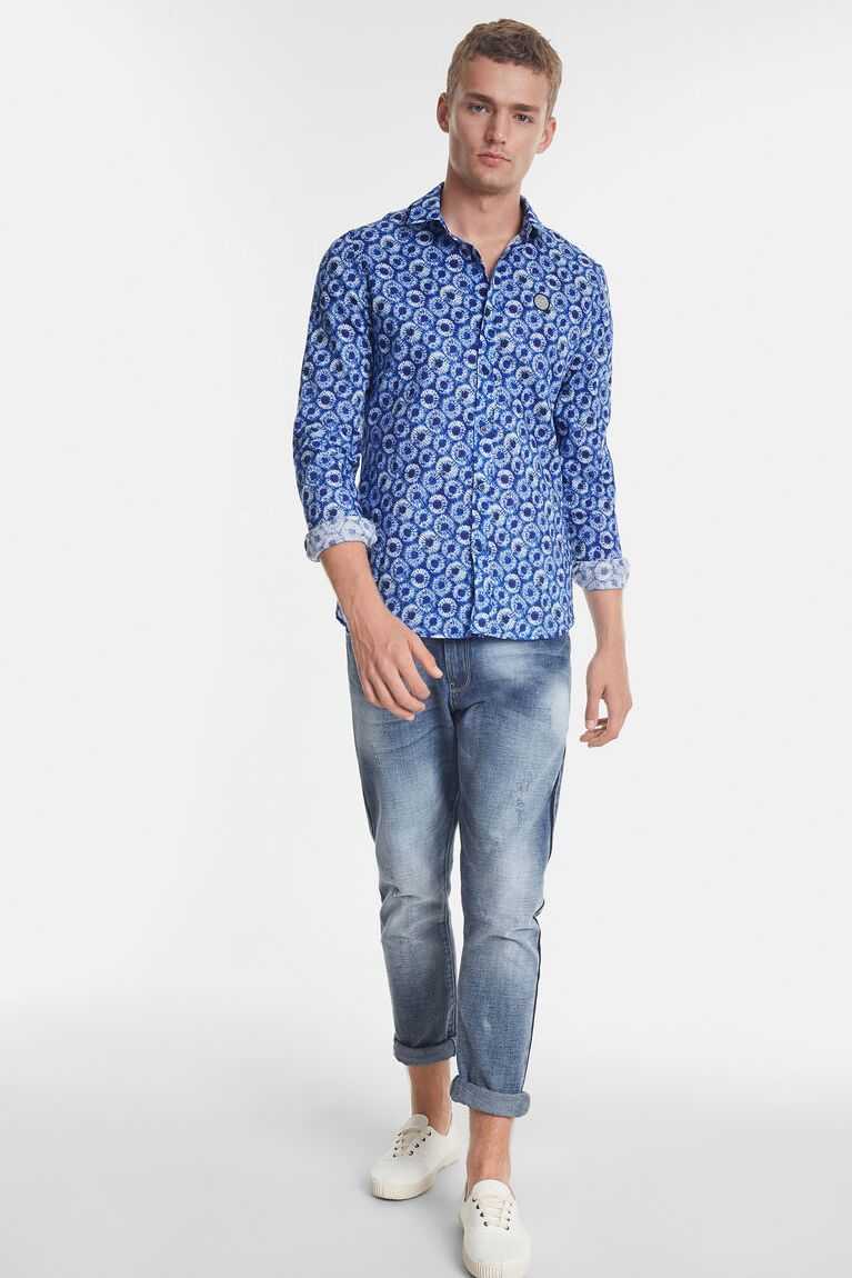 Camisas Desigual Casuales microfloral Hombre | EQA164758