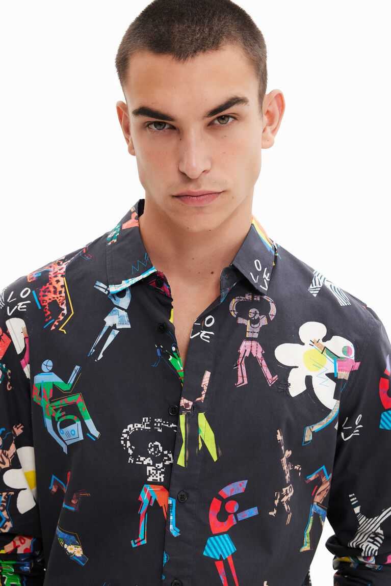 Camisas Desigual Long-sleeve dancing Hombre | ZOC692741