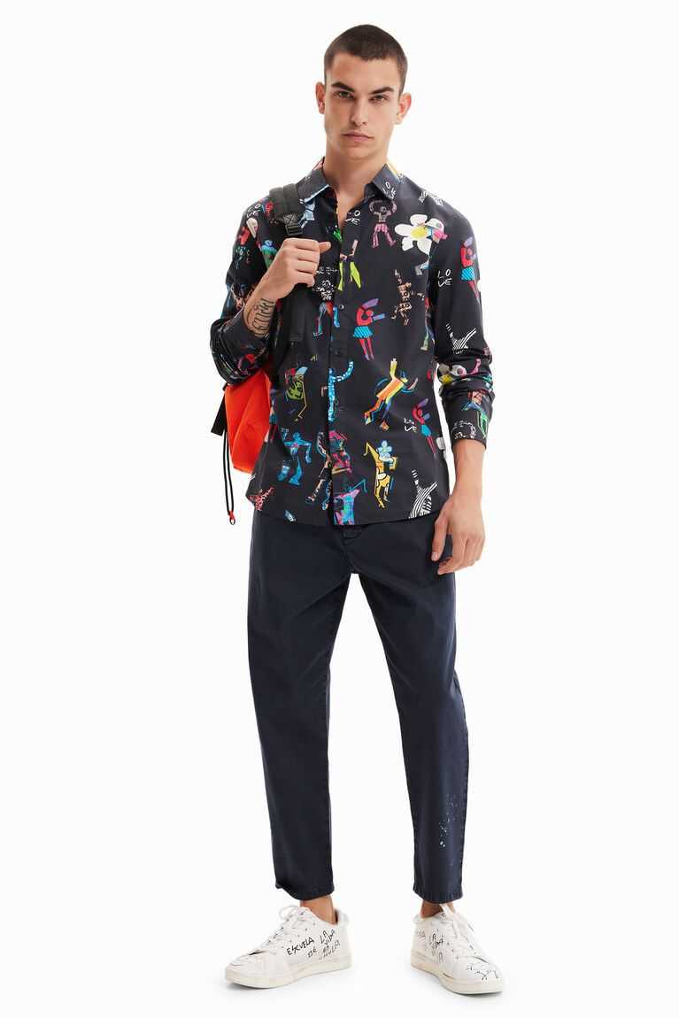 Camisas Desigual Long-sleeve dancing Hombre | ZOC692741